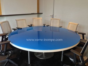 Protection-de-bureau-en-verre-trempe-laque-rond